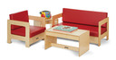 Living Room End Table- with Red Living Room Set (Thumbnail)