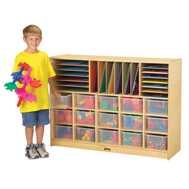 Sectional Cubbie-Tray Mobile Unit -Model- without Trays
