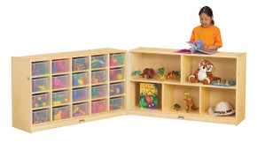 20 Cubbie-Tray Fold-n-Lock - with Clear Trays- Model 20 Cubbie-Tray Fold-n-Lock - with Clear Trays- Model