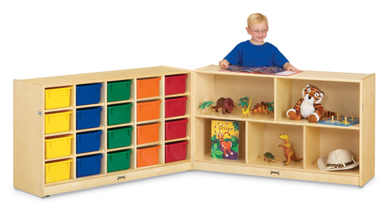 20 Cubbie-Tray Fold-n-Lock - with Colored Trays- Model