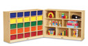 25 Cubbie-Tray Mobile Fold-n-Lock - with Colored Trays (Thumbnail)
