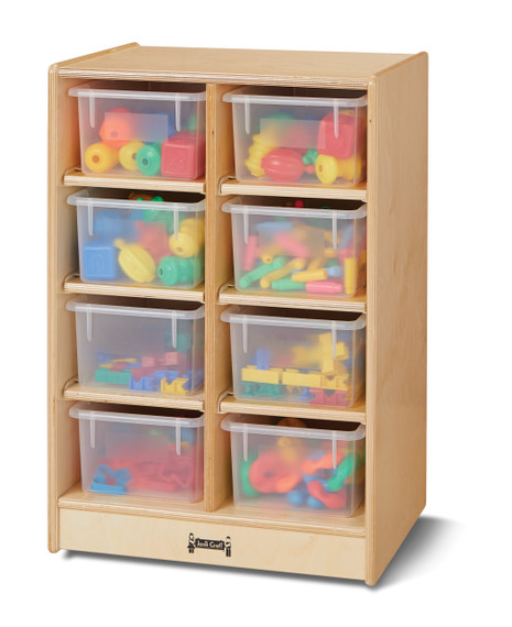 8 Cubbie-Tray Mobile Unit - Clear Trays not included