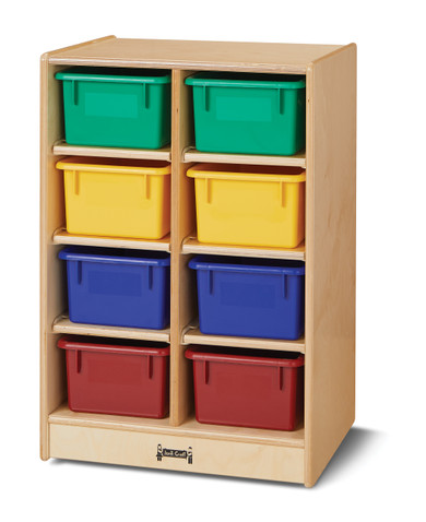 8 Cubbie-Tray Mobile Unit - Colored Trays not included