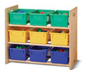 Cubbie-Tray Storage Rack - with Colored Cubbie-Trays (Thumbnail)