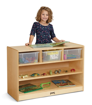 STEM Combo Mobile Storage Unit – with Clear Tubs- Front View