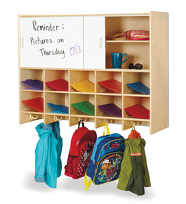 10 Section Wall Mount Coat Locker with Storage – without Cubbie-Trays