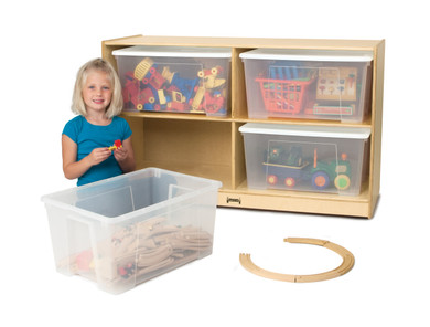 Jumbo Tote Storage – with Clear Jumbo Totes + Lids- Model