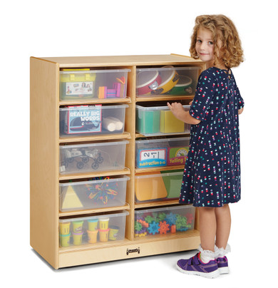 10 Tub Mobile Storage - with Clear Tubs - Model