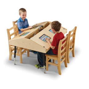 Quad Tablet Table - Stationary- Model