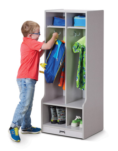 Rainbow Accents 2 Section Coat Locker with Step - Model