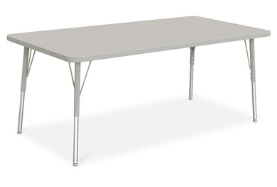 Rectangle Activity Table - 30" X 60"&comma; A-height - Freckled Gray/Gray/Gray Color Option