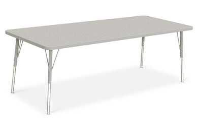Rectangle Activity Table - 30" X 72"&comma; A-height - Freckled Gray/Gray/Gray Color Option
