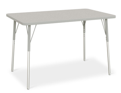 Rectangle Activity Table - 30" X 48"&comma; A-height - Freckled Gray/Gray/Gray Color Option
