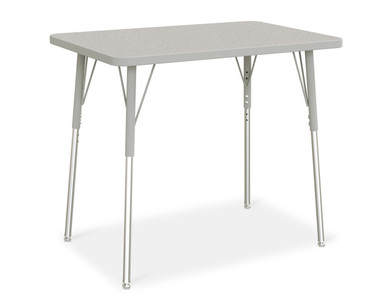 Rectangle Activity Table - 24" X 36"&comma; A-height - Freckled Gray/Gray/Gray Color Option