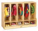 Toddler 5 Section Coat Locker with Step - without Cubbie-Trays (Thumbnail)