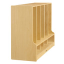 Toddler 5 Section Coat Locker with Step - Side View (Thumbnail)