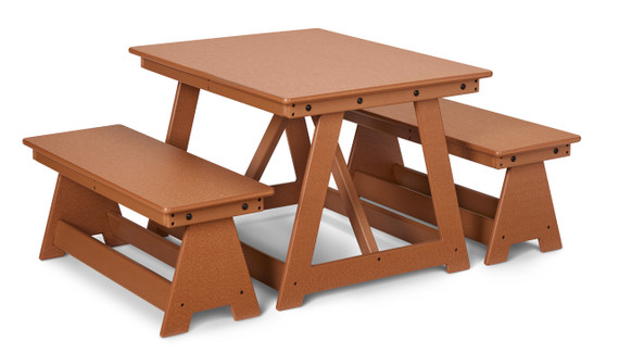 Small Outdoor Table and Bench Set
