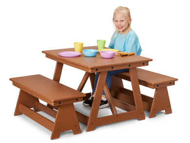 Small Outdoor Table and Bench Set- Model