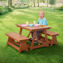 Small Outdoor Table and Bench Set- Model (Thumbnail)