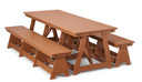 Large Outdoor Table and Bench Set (Thumbnail)