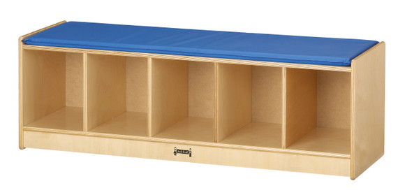 5 Section Bench Locker- Blue