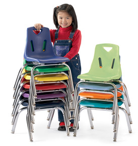 Stacking Chair with Chrome-Plated Legs - 10" Ht -Model