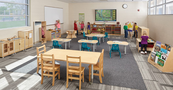 Primary Adjustable Easel in Classroom
